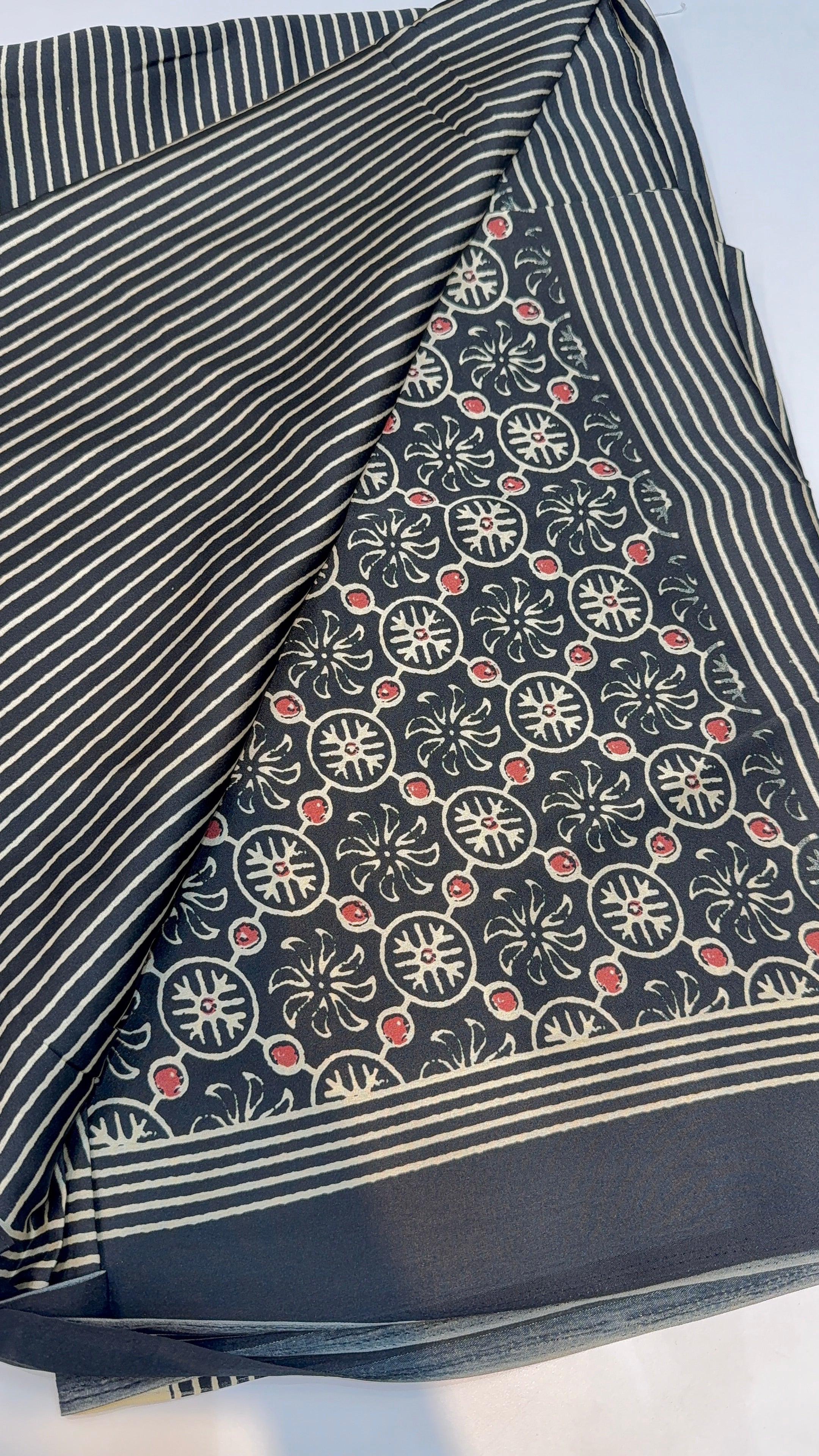 AJRAK SATIN Saree :AJ850