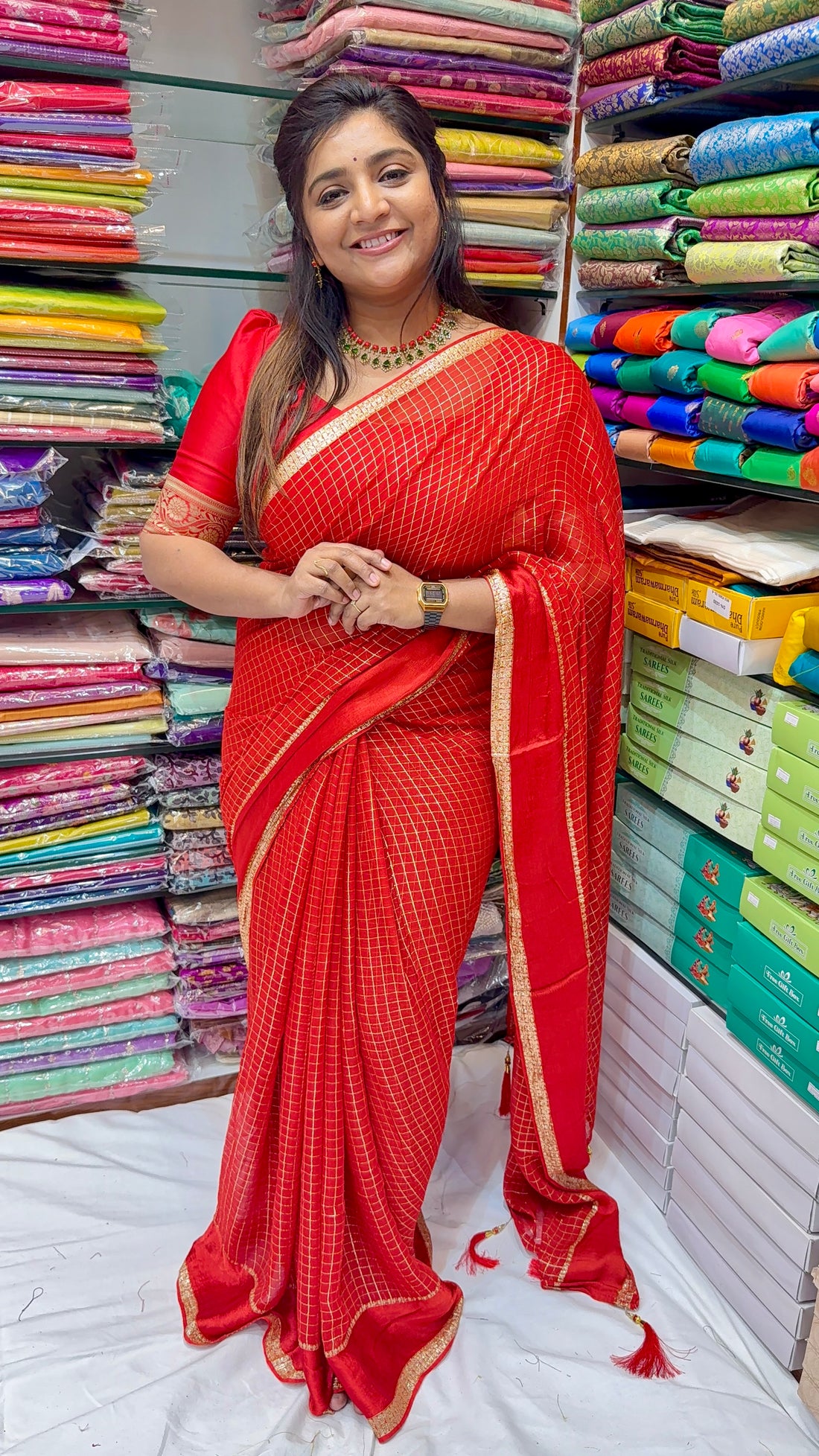 GEORGETTE CHECKS -R1199