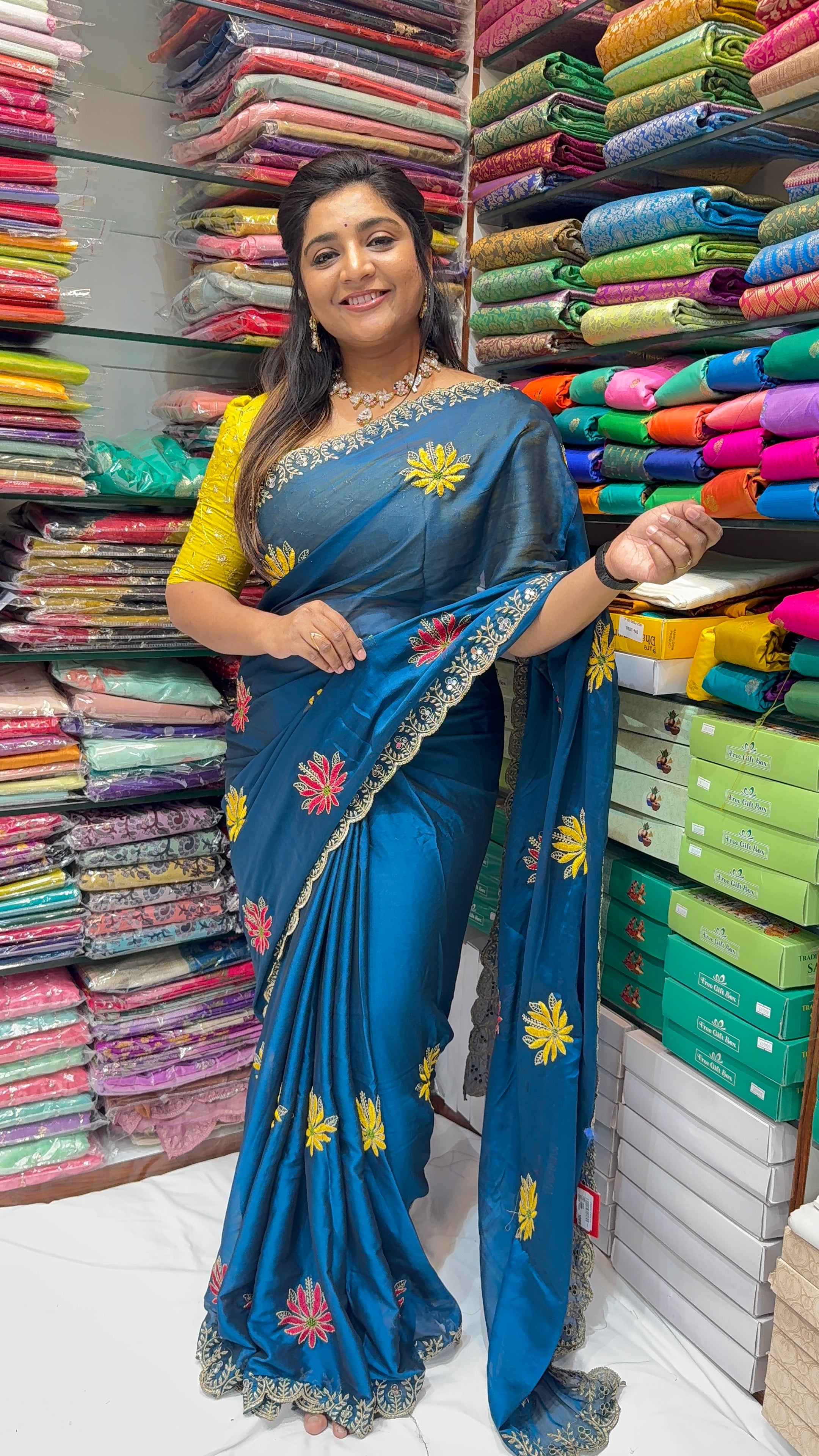 CUT WORK SAREE- SD54