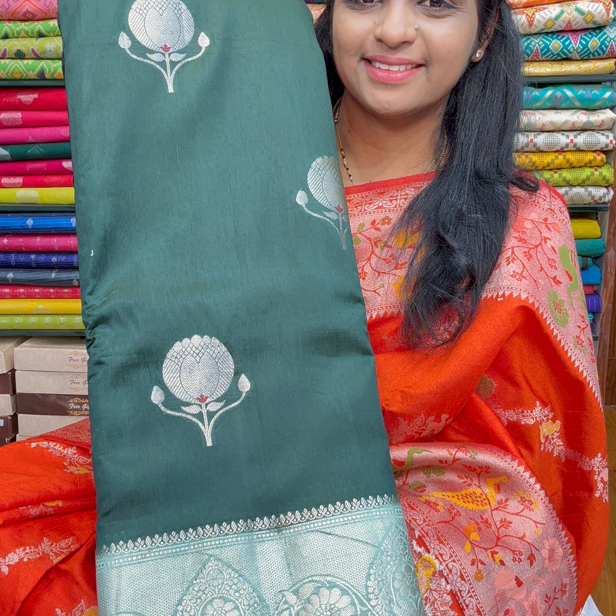 GREEN MANGO SAREE-RG2995