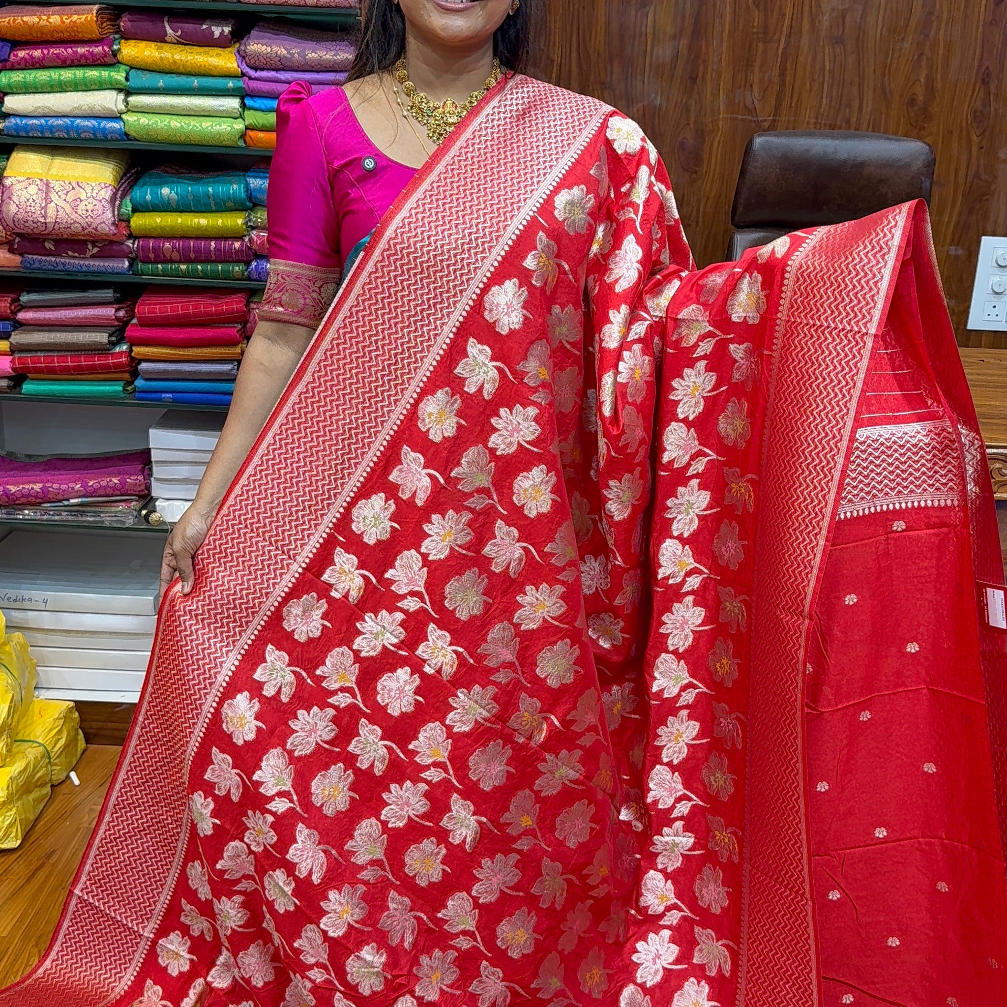 TUSSAR SILK-RED1500