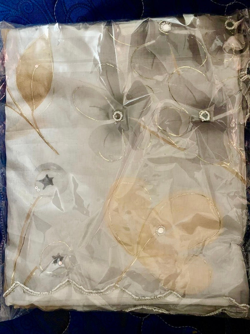 HAND PAINTED SAREE-U1650