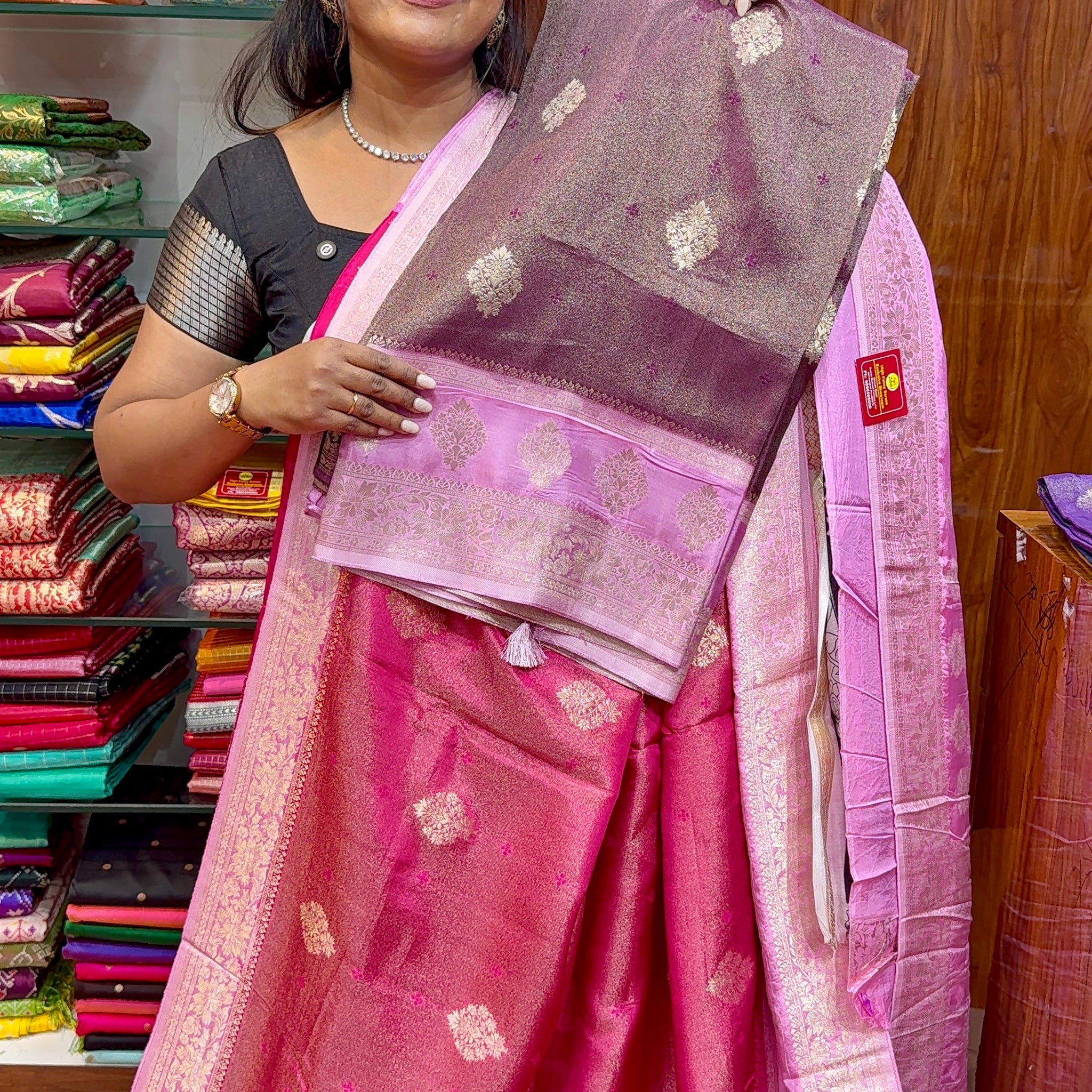 RUSSAIN CRAPE SAREE-H3500