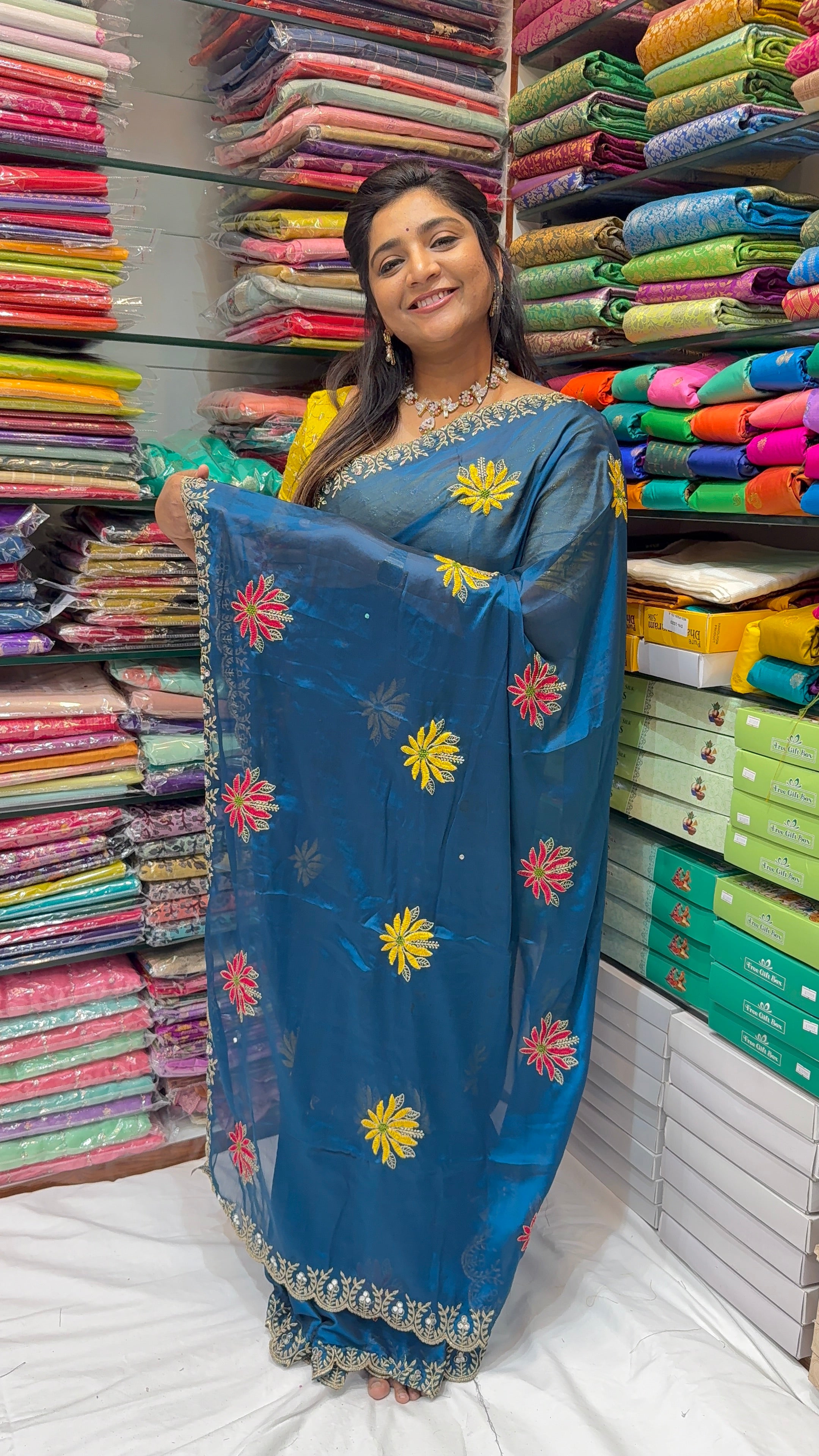 CUT WORK SAREE- SD54