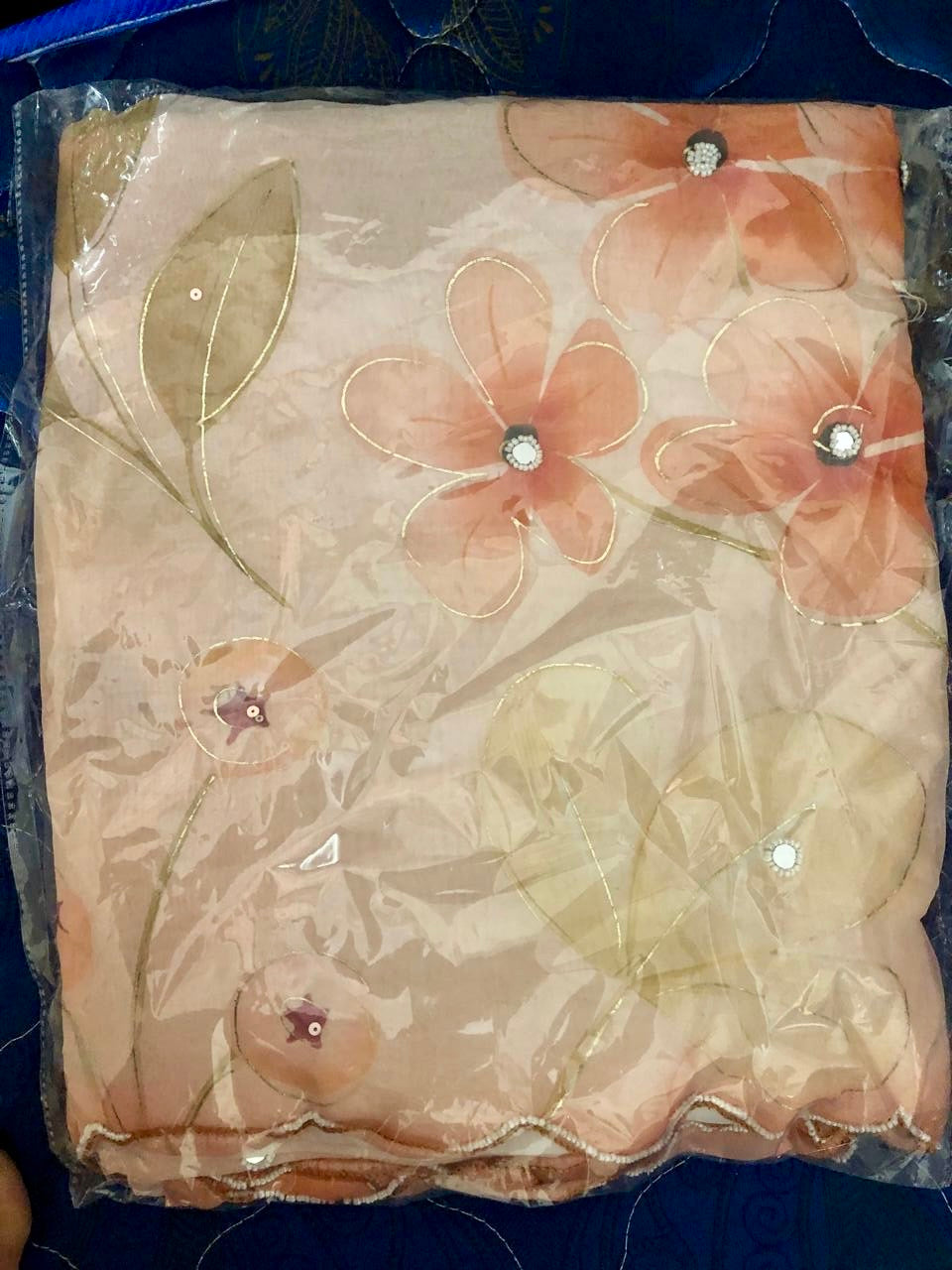 HAND PAINTED SAREE-U1650